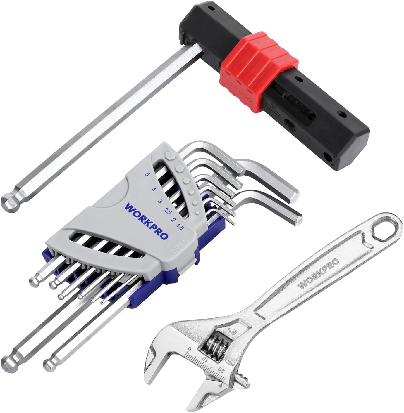 六角レンチセット 9本組 150mm ボールポイント T型ハンドル