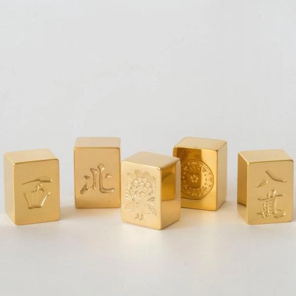 極み 金の牌 麻雀 お好きな組み合わせ13牌 牌13個 24金メッキ加工 インテリア プレゼント ギフト 贈答