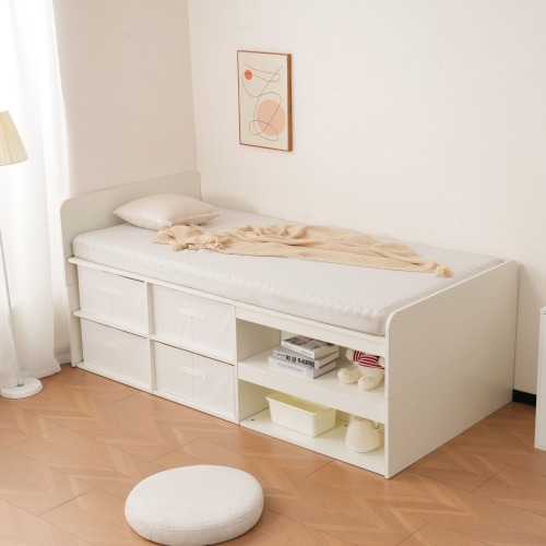 S ベッドフレーム シングル シングルベッド 高いベッド シングル 収納付き 収納ボックス付き ハイベッド ベッドフレーム シングルベッド 木製 収納 頑丈 シンプル ヘッドボード シンプル 北欧風