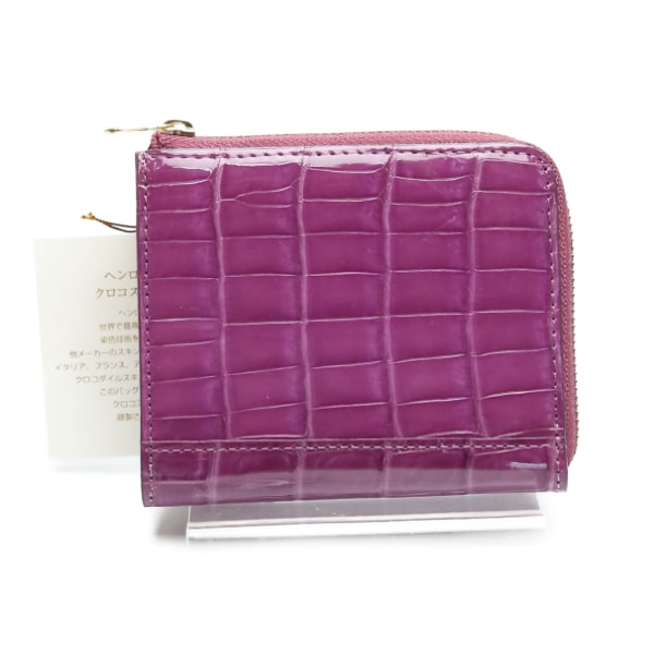 クロコダイルKS-606 L字ファスナー HENG LONG ヘンローン 小銭入れ ライラック パープル