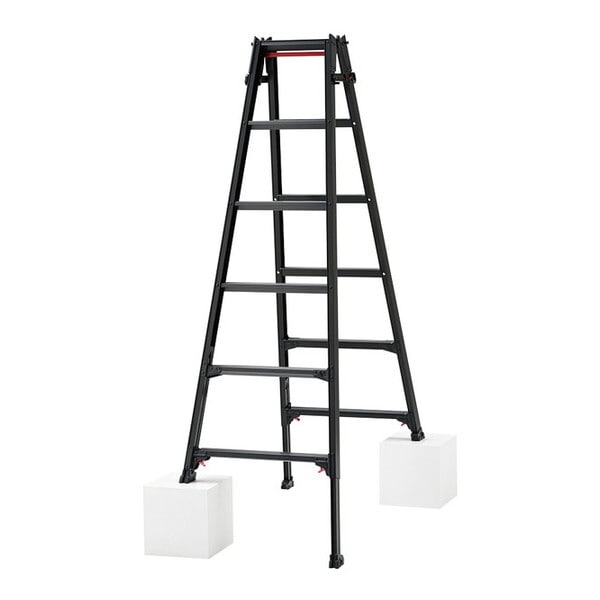 長谷川工業 脚部伸縮式兼用脚立(ブラックレーベル) 6尺 RYZB-18 法人限定 メーカー直送