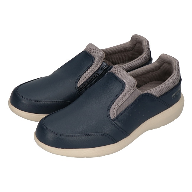 リファインド スリッポン メンズ 幅広 歩きやすい 履きやすい 軽量 C1005 サイドジップ ジョギング ウォーキング