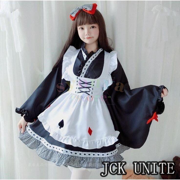 jckunite魔女 メイド メイド服 コスチューム jckunite衣装 巫女 女王 仮装 ウィッチ 白 ワンピース 4点セット レディース ロングドレス パーティー変装 制服