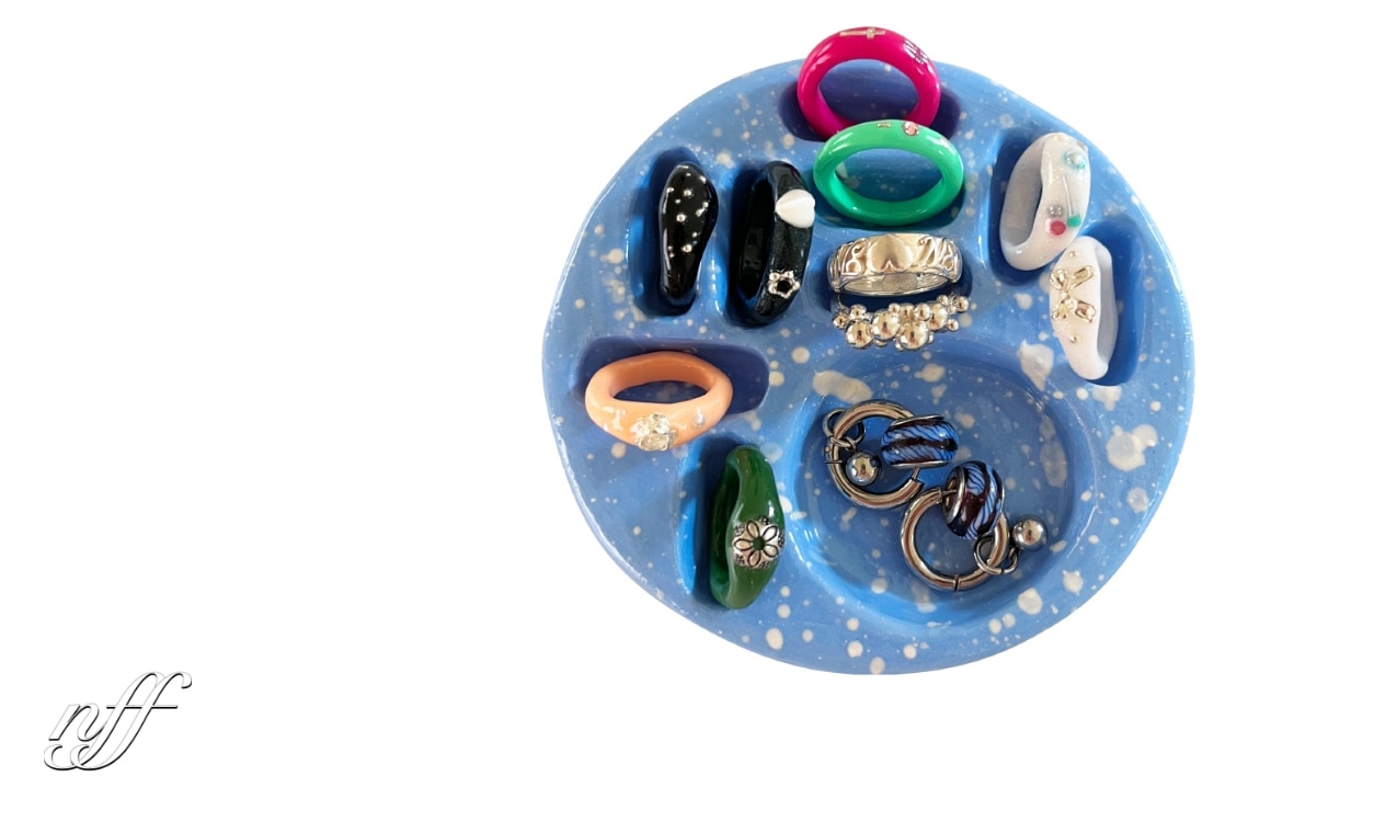 ceramic round mix holder-cloud blue