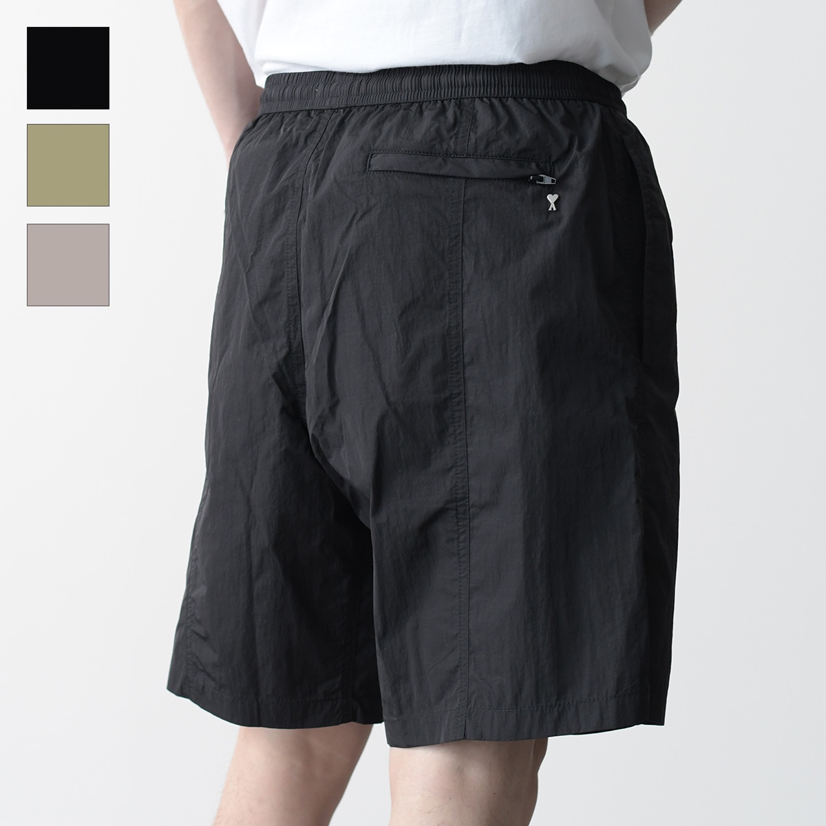 AMI ALEXANDRE MATTIUSSI アミアレクサンドルマテュッシ 水着 ナイロンキャンバス スイムショーツ HBW005 PA0021 メンズ オリーブ ライトタープ