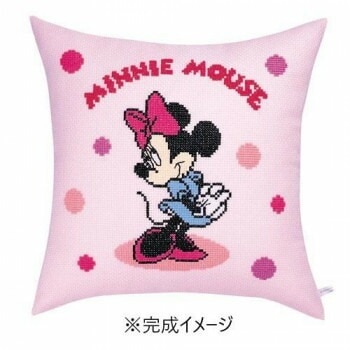 オリムパス 5995 ししゅうキット　クッション　ディズニー　ミニーマウス/水玉