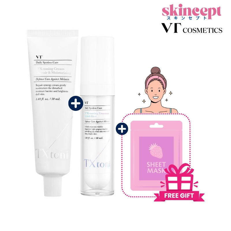 [セット] TXトーニング エッセンス 1000ショット 30ml + TX トニング クリーム 50ml_デイリーブライトニング/トーン/保湿ケア
