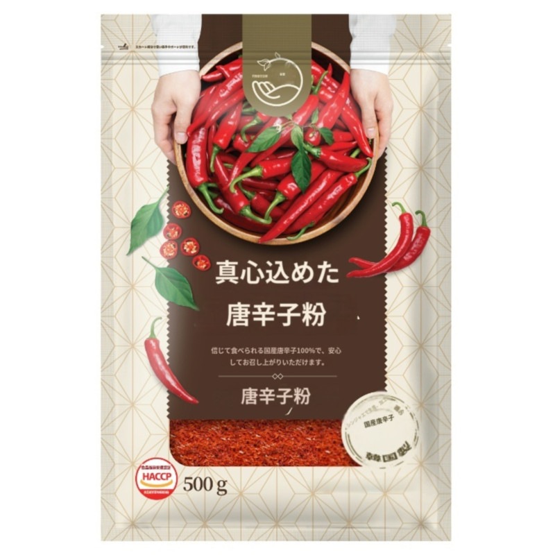 チェウン営農組合 国産 唐辛子粉 普通太さ 普通辛さ, 500g, 2個