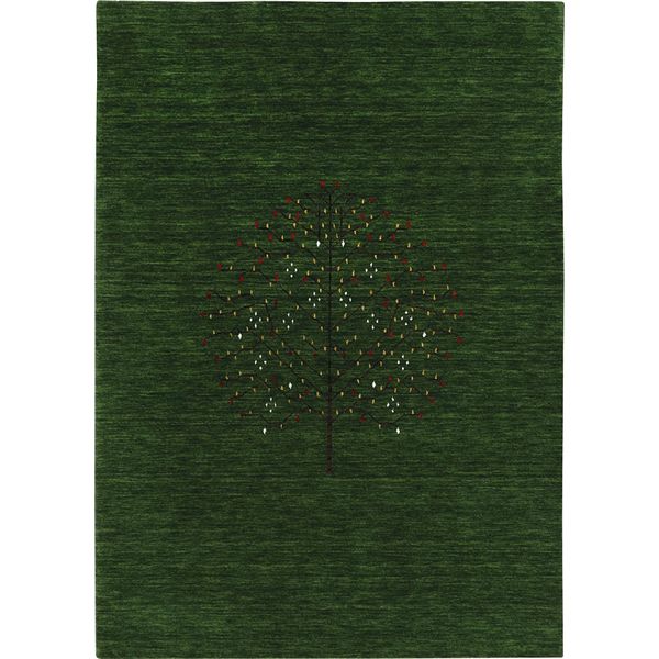 ギャベ ツリー グリーン 約200x250cm