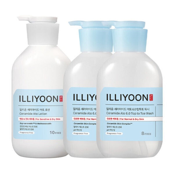 (9%の) イリユンセラミドアトローション564ml 1個+トップトゥトウォッシュ500ml 2個 (贈呈品なくなり次第贈呈終了)