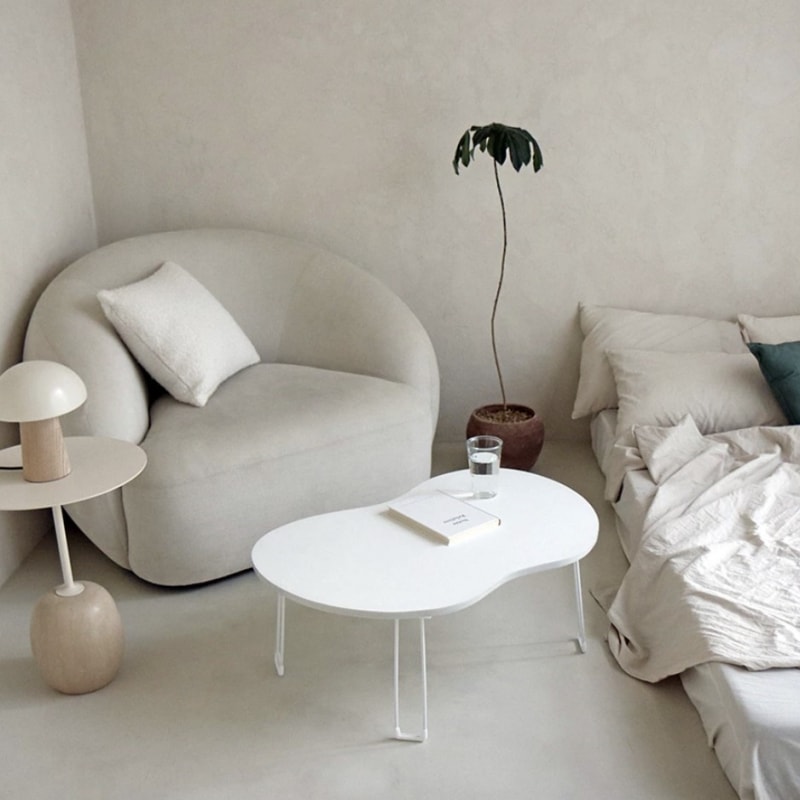 [Blanc Essential] アップルテーブル 折りたたみ式テーブル ホワイトテーブル 4,789円