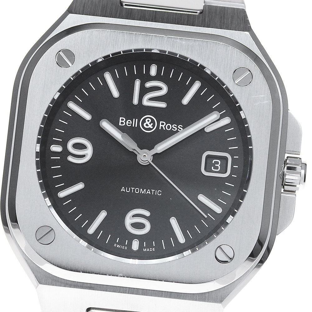 ベル＆ロス Bell＆Ross BR05A-BL-ST/SST BR05 ブラックスチール デイト 自動巻き メンズ 良品 保証書付き_843567【中古】