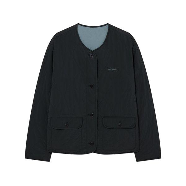 ウーマンウォームオンリバーシブルフリースキルティングジャケット Charcoal CO2504JK76CH