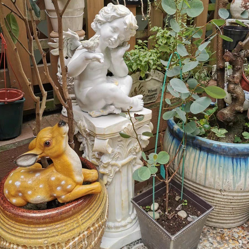 ガーデンオーナメント ガーデニング エンジェル ベランダー置物 オブジェ 天使 ガーデン 庭 屋外