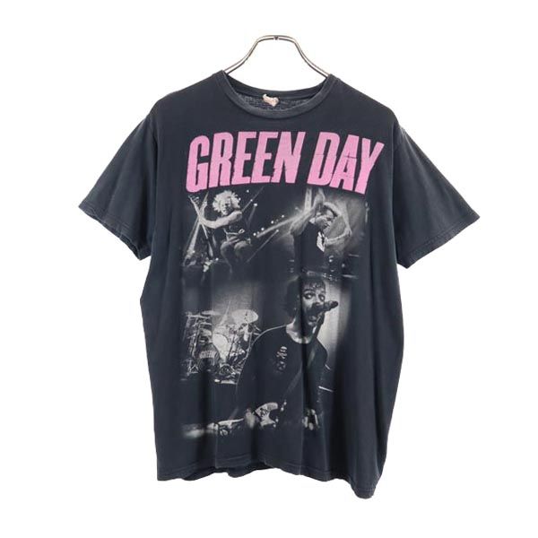 プリント 半袖 Tシャツ L 黒系 バンT バンド メンズ