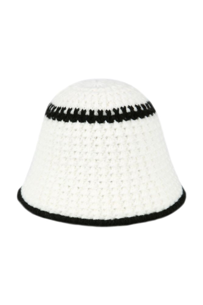 화이트 블랙라인 니트벙거지 6,842円