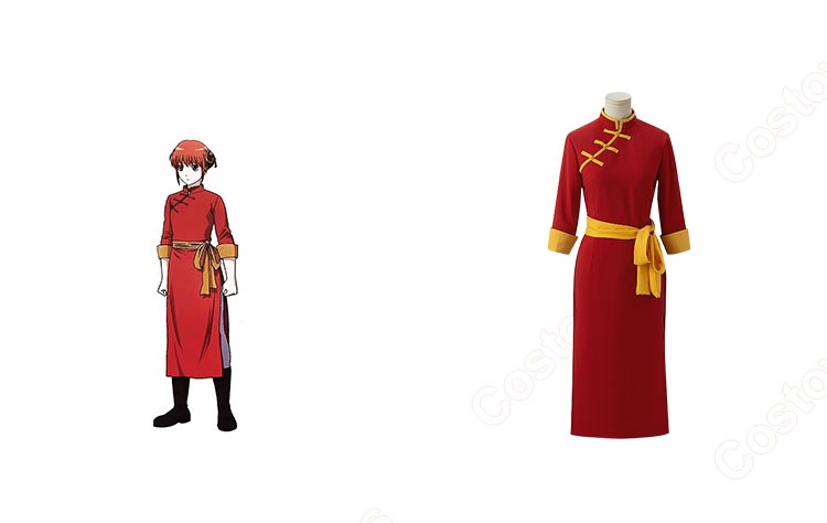 銀魂 神楽 コスプレ衣装 チャイナ娘 チャイナ服