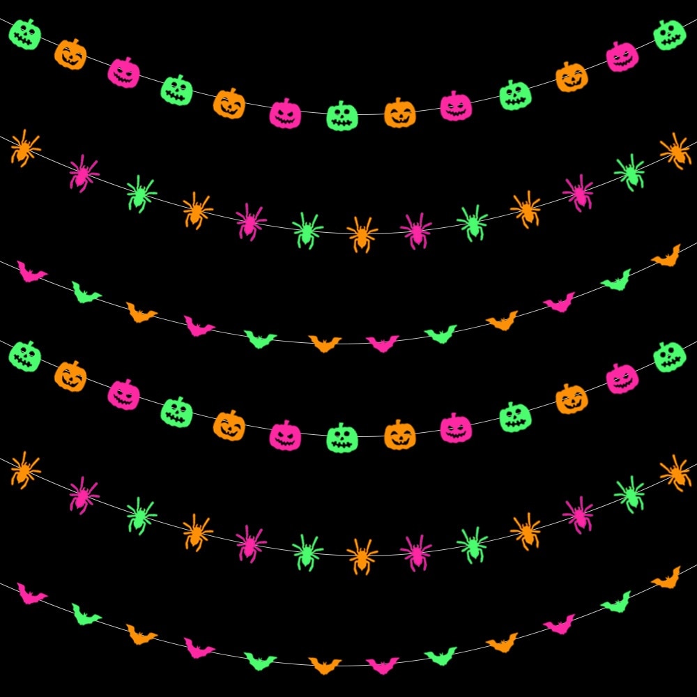 ハロウィン 蛍光コウモリ パンプキン スパイダー ストリング ハロウィン パーティー デコレーション用品 シーン レイアウト デコレーション