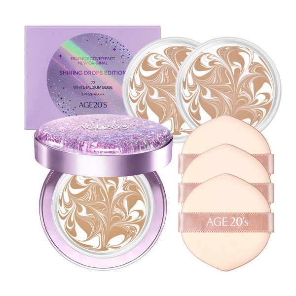 AGE20S シャイニングドロップ パープルエディション(本品1+リフィル2) ホワイトラテ 23号