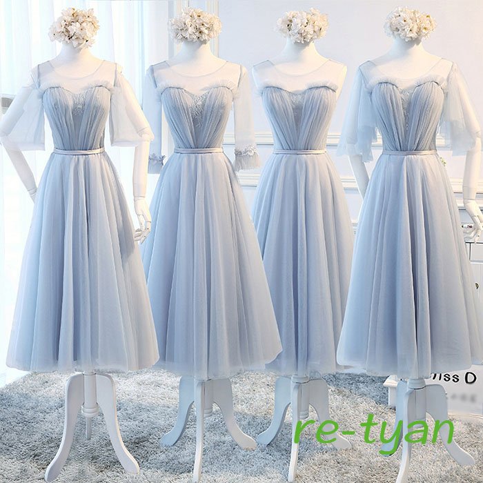 ブライズメイドドレスパーティドレス 結婚式 ドレス ワンピース 花嫁 二次会ドレス ウエディングドレス お呼ばれドレス ミディアムドレス 20代 30代 40代ピアノ