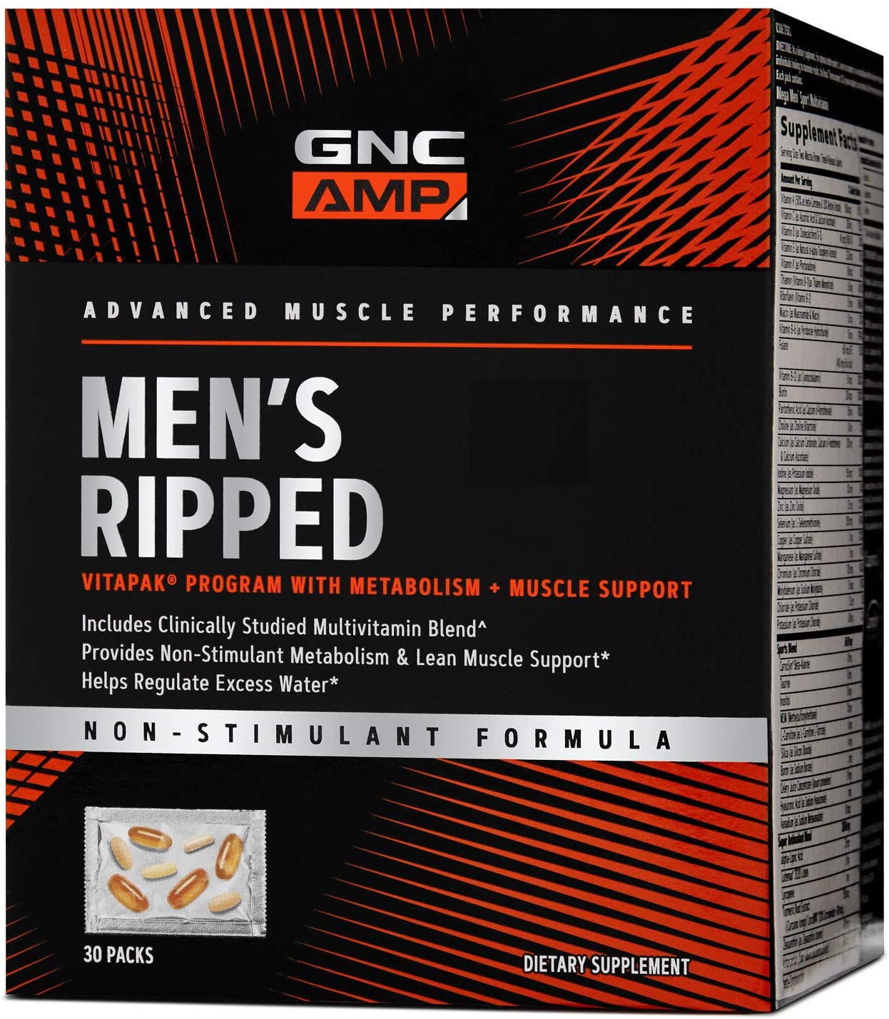 [アメリカ無料直送] [プレミアム商品][満足度上位]GNCAMP男性用の破れたVitapakプログ