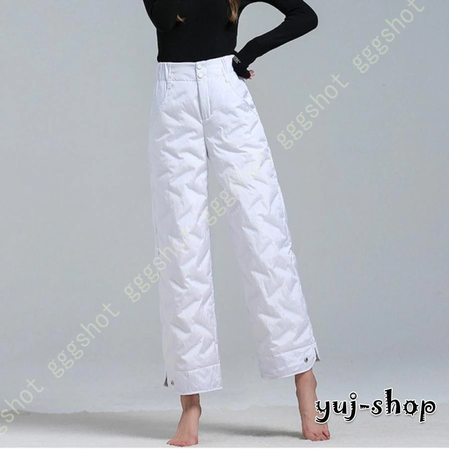ダウンパンツ レディース 超軽量 ダウンパンツ ロングパンツ 冬 防寒パンツ アウトドアパンツ 暖パンツ ワイドパンツ ゆったり ふわふわ ハイウエスト