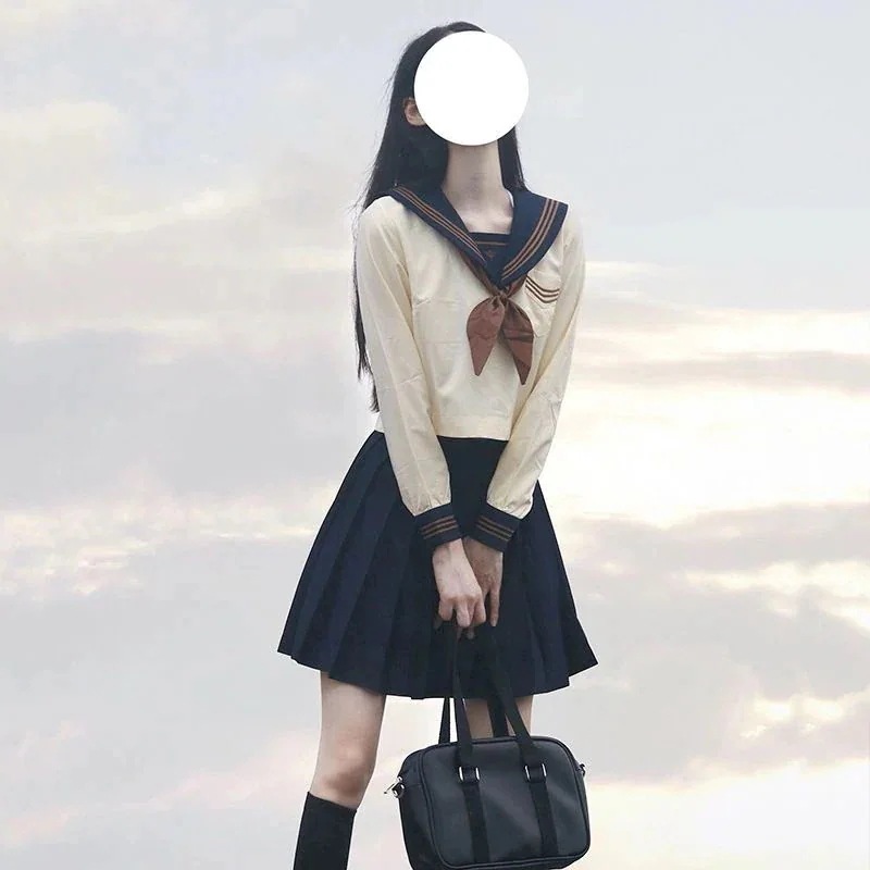 新品大人気 春 サマー カレッジ風 ファッション JK制服 日系 レディース 半袖+プリーツスカート 上下セット