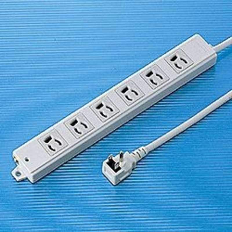 サンワサプライ　工事物件タップ (ホワイト3P6個口3m)　TAP-K6L-3