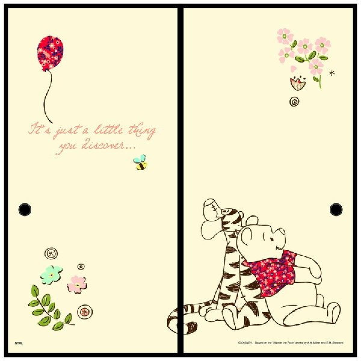 アサヒペン ふすま紙 くまのプーさん 襖紙 NTLWP-007F 92cm×182cm 2枚入り リメイク 簡単 張り替え かわいい ディズニー ピグレット ティガー イー