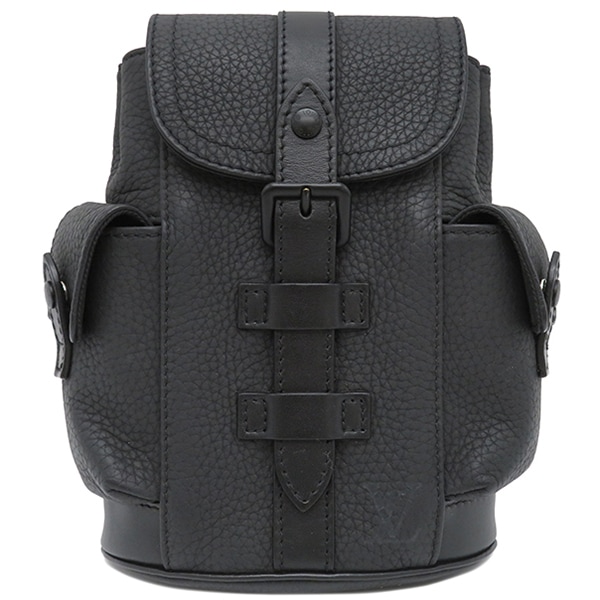 ルイヴィトン LOUIS VUITTON ショルダーバッグ クリストファー XS トリヨンレザー ブラック マットブラック金具 黒 ボディバッグ M58495 RFID 【保存袋】【中古】