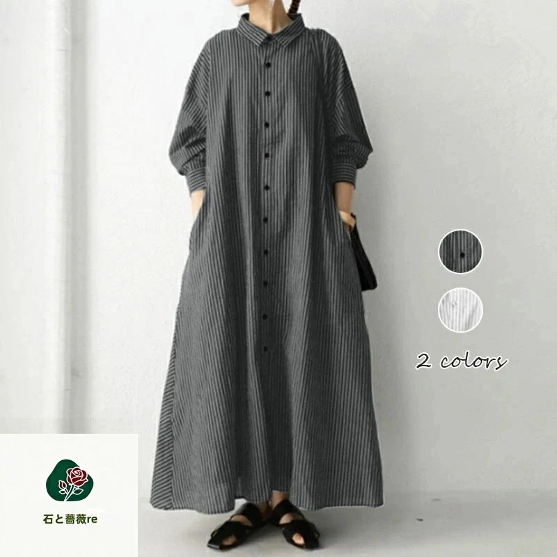 3日で出荷 再販未定！ワンピース レディース 夏 きれいめ シャツワンピース 半袖 春 ワンピース 秋物 長袖 ファッション 結婚式 Aライン ロング丈 ワンピース Vネック 大きいサイズ お洒落 体