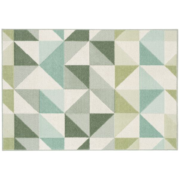 スミノエ アレルブロック ラグ シーン 約幅130x長さ190cm グリーン 日本製