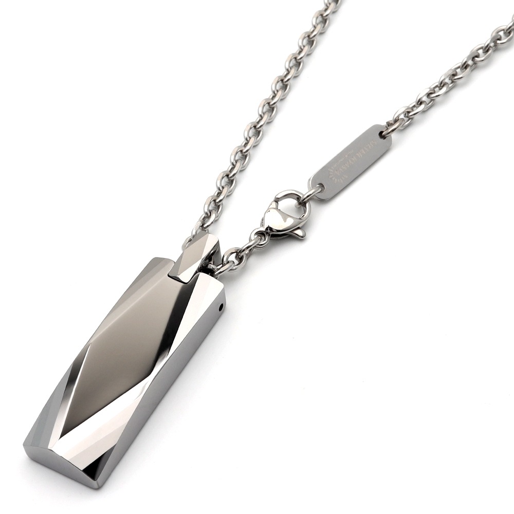 タングステン ダイヤカットネックレス [n543-silver]