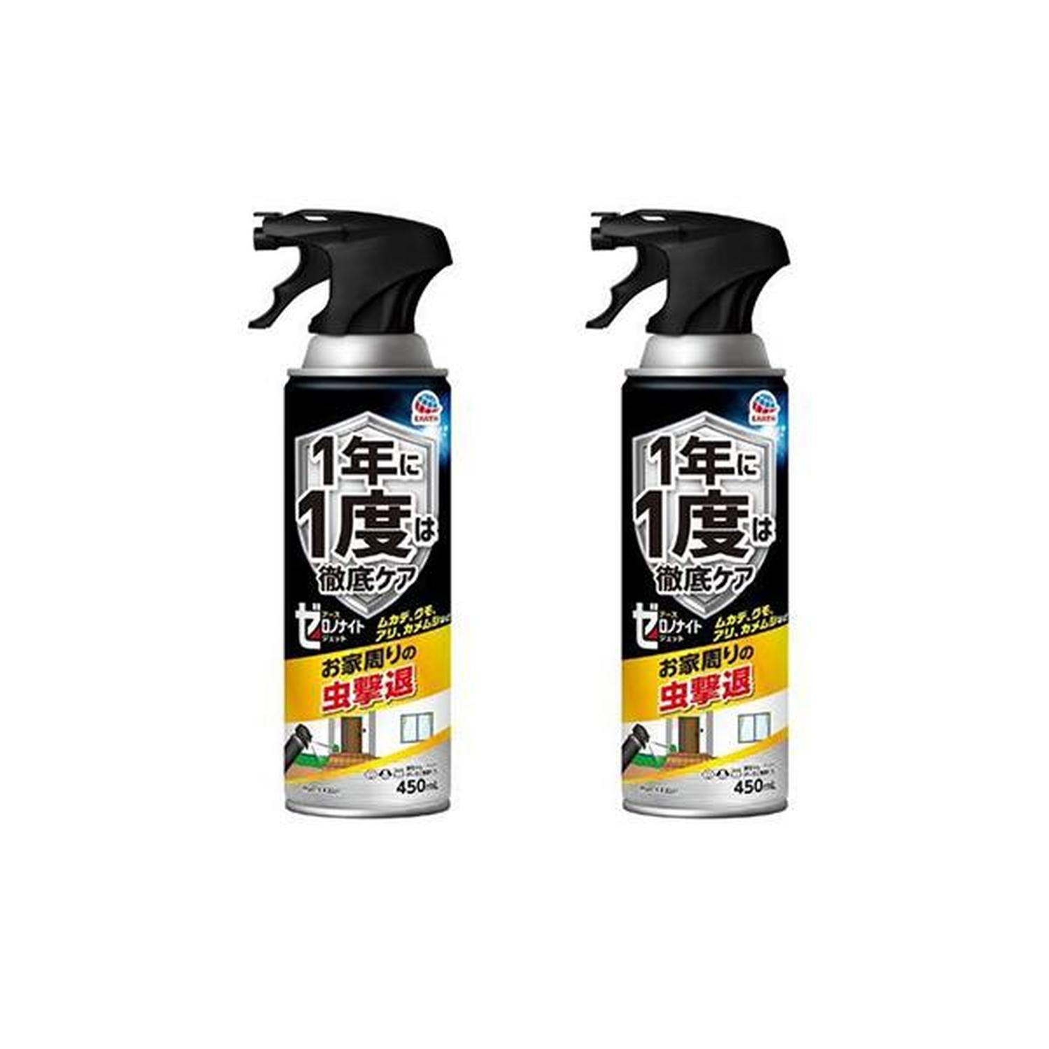 2個セット アース製薬 ゼロノナイト イヤな虫用 ジェット 450ml ムカデ クモ