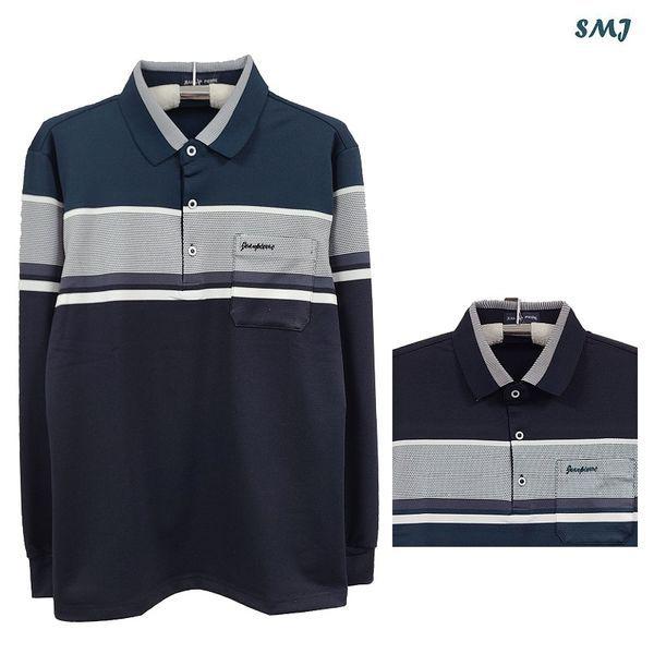 SMJ1709 ザンピエル メンズ 長袖カラー Tシャツ 中年男性 長袖Tシャツ 春夏秋_P337106214