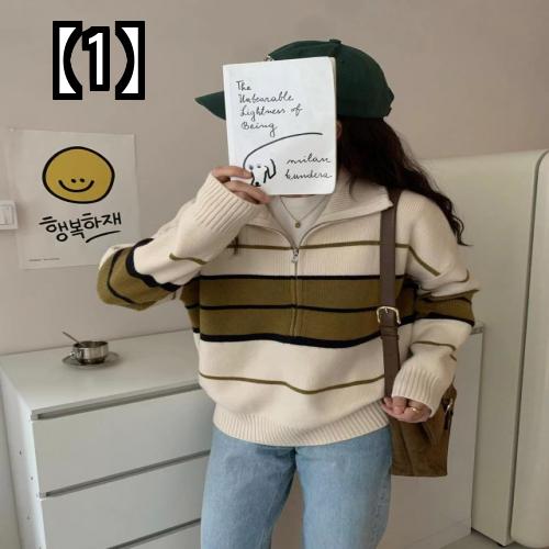 ニット レディース セーター トップス 秋冬 ハーフジップ シンプル タートルネック 暖かい カジュアル ベージュ ピンク 黄色