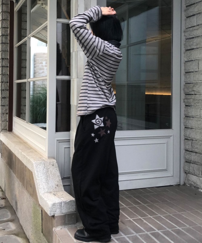 ツースターアップリケバルーンパンツ（4 Color /起毛VER追加）
