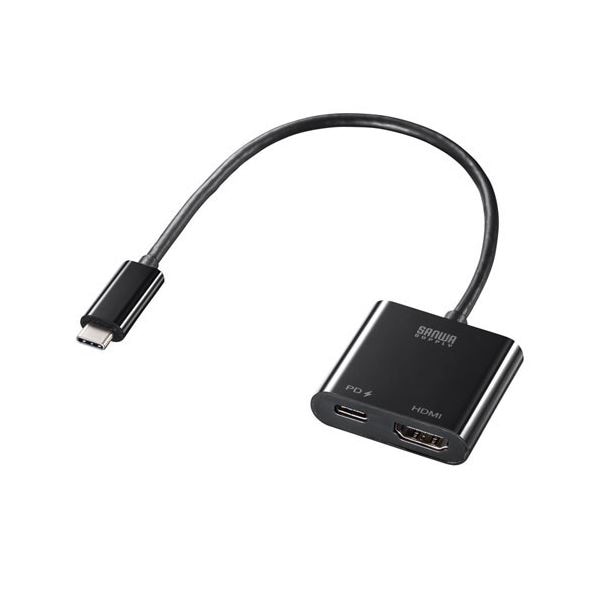サンワサプライ USB Type C-HDMI変換アダプタ(4K/60Hz/PD対応) AD-ALCPHDPD 5,313円