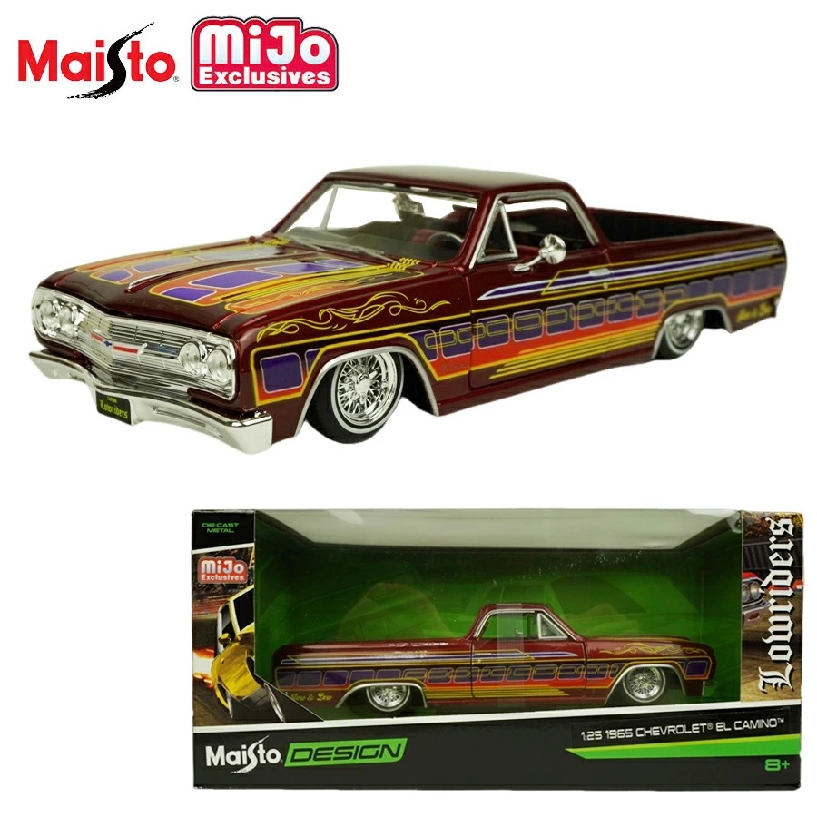 ダイキャスト 1/25 箱入り ミニカーMAISTO 1:25 1965 CHEVROLET EL CAMINOマイスト シボレー エル カミーノ ダイキャストカーレッド 赤