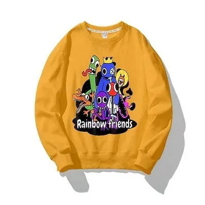 【期間限定】レインボーフレンズ スウェット パーカー プルオーバー tシャツ 長袖トップス プリント レインボー
