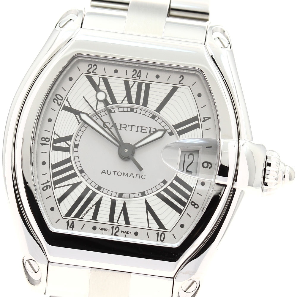 カルティエ CARTIER W62032X6 ロードスター GMT 自動巻き メンズ _900093【中古】
