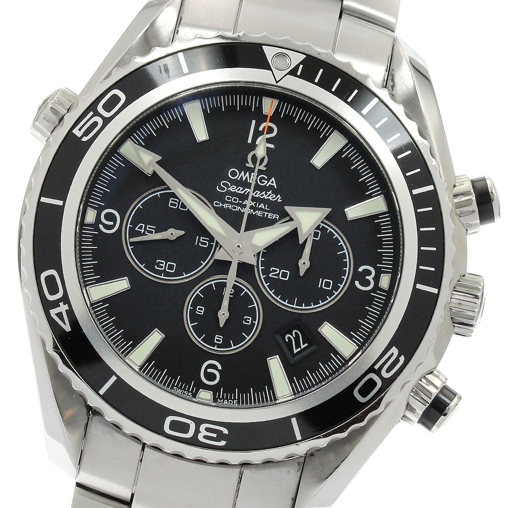 オメガ OMEGA 2210.50 シーマスター プラネットオーシャン クロノグラフ 自動巻き メンズ 保証書付き_898760【中古】 225,450円
