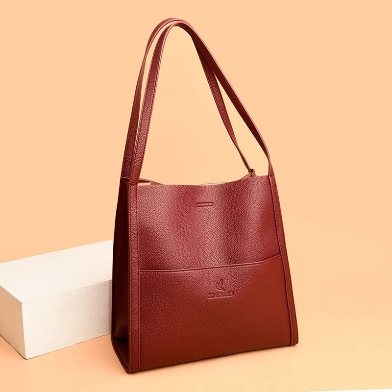 女性のための柔らかい革のハンドバッグ,良質,シンプルなトートバッグ,バケット,ショルダーバッグ,デザイナー,新しいコレクション