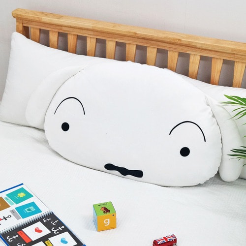 クレヨンしんちゃん シロ フェイス マルチクッション 80x52cm ビッグサイズ 楕円形