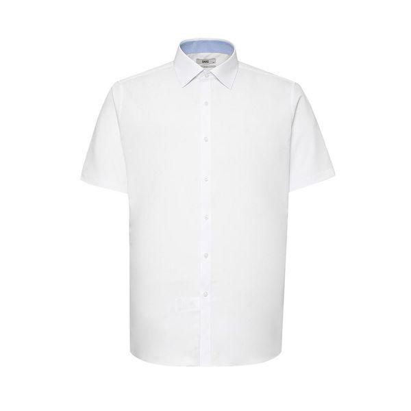 レーヨン混ストレッチ ノンケア カラー配色 ソリッド ドレス 半袖シャツ スリムフィット DMS3SHDS30.._P424933262