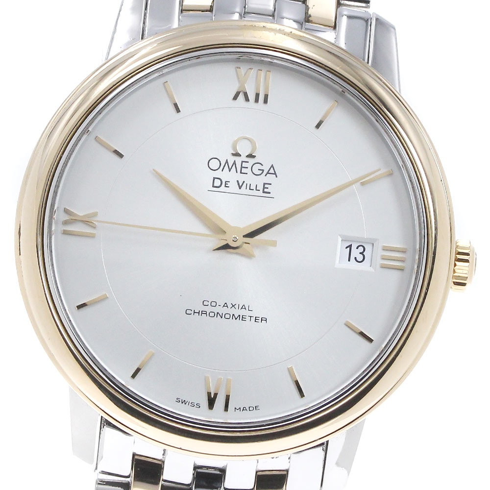 オメガ OMEGA 424.20.37.20.02.001 デビル プレステージ コーアクシャル クロノメーター 自動巻き メンズ 良品 _860979【中古】