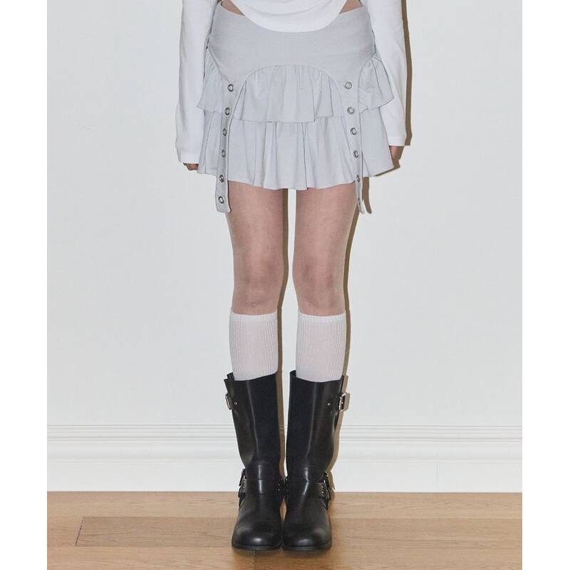 ILLIGO カンカン レイヤード リップスカート ライトグレー 25AWSK03LG 421100