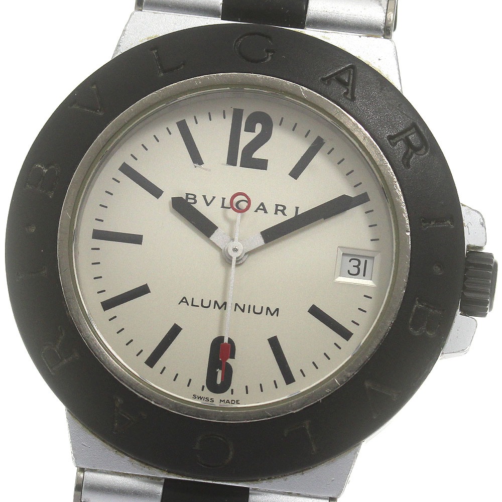 ベルト訳あり ブルガリ BVLGARI AL38TA アルミニウム デイト 自動巻き メンズ _867818【中古】