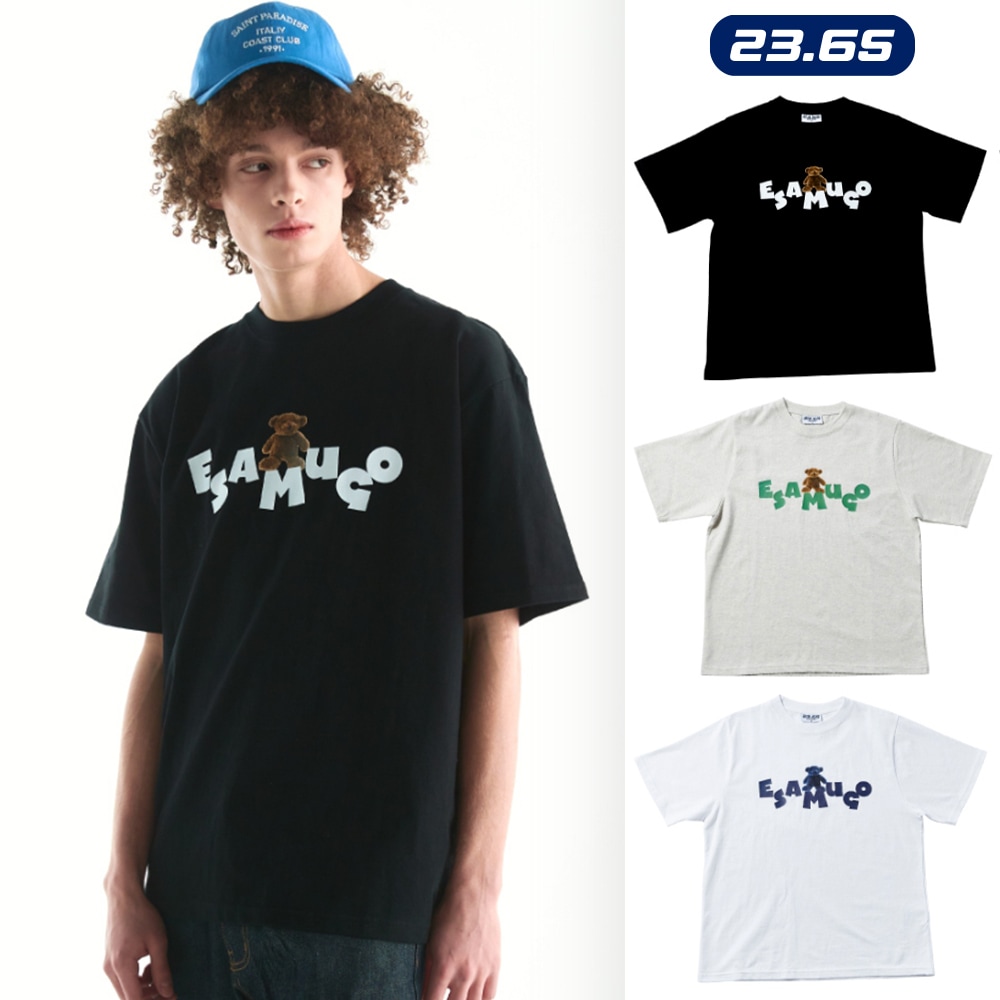 [23.65] ALPHABET BEAR HALF T-SHIRT