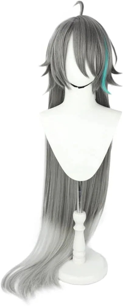 コスプレウィッグ崩壞3rdスウ灰色グレーブルーカツラネット付き長髪耐熱文化祭小物変身仮ステージ服30%までに制限